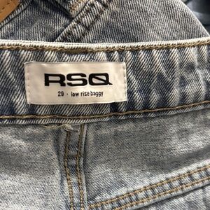 RSQ Light Blue Denim Low Rise Baggy Jeans